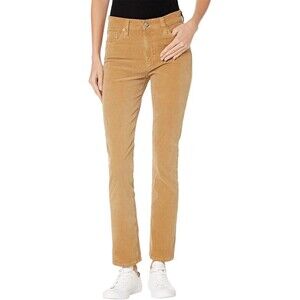 AG Adriano Goldschmied Jeans Womens 33 Mari High Rise Slim Straight Corduroy Tan